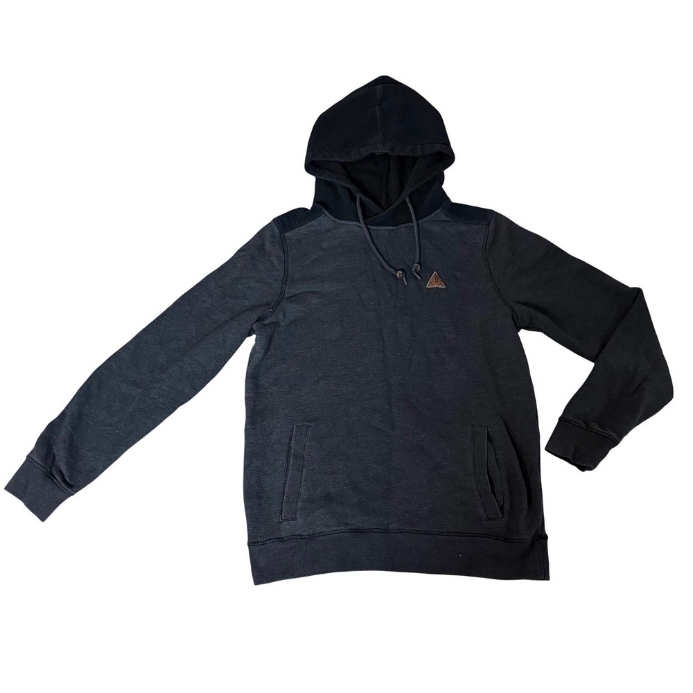 Dravus Heading Nowhere Mens Hoodie Charcoal Gray Black Colorblock Size L